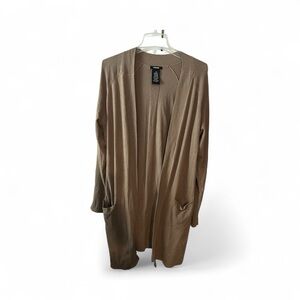 Premise Men's Tan Open Front Jacket cardigan large